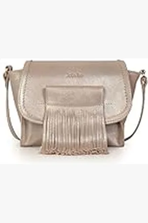 Kate Lee Mini Fleya leren tas, zilver, dames