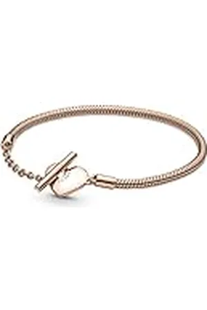 PANDORA Armband Moments "Gravierbares Herz" T-Verschluss 14k rosévergoldet 589285C00 16 cm