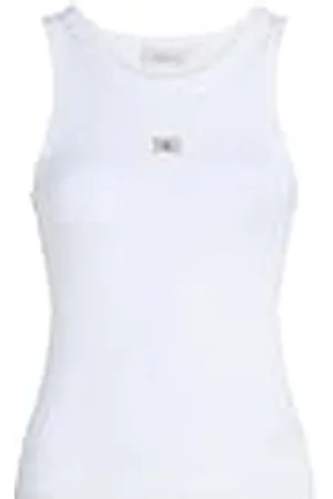 Calvin Klein Jeans Dames Woven Label Rib Tank TOP J20J224762 Tanktop, , XXL, , XXL