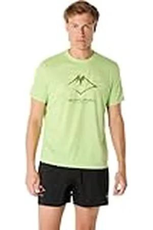 Asics 2011C981-300 Fujitrail Logo SS Top T-shirt Heren Lime Green/Huddle Yellow/Cactus Maat M, , M