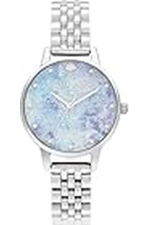 Olivia Burton Analoog kwartshorloge met zilveren roestvrijstalen armband voor dames - OB16US43