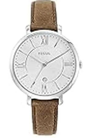 Fossil Analoog kwartshorloge voor dames met lederen armband ES3708, , Riemen.