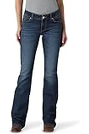 Wrangler ALL TERRAIN GEAR X damesjeans, halfhoge taille, brede pijpen, , 5W x 36L