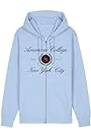 American College Sweatshirt met ritssluiting, hemelsblauw, 16 jaar, ontspannen, , 16 ans