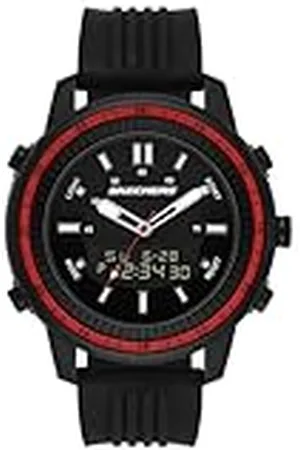 Skechers Horloge voor heren, Anadigi uurwerk met siliconen, leren of roestvrij stalen band, ,50MM