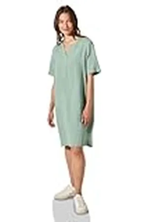 CECIL Linen_LI/CV_Solid Split Neck Dress XS, , XS