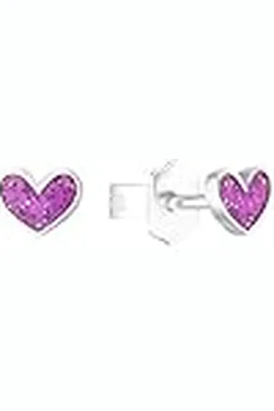 Prinzessin Lillifee Oorknopjes 925 sterling zilveren meisjes kinderoorbellen, 0,4 cm, zilver, hart, geleverd in sieradengeschenkverpakking, 2036441