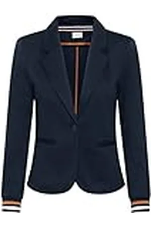 Kaffe Dames Sporty Blazer Single Breasted Regular Fit, Midnight Marine-Sierra/Chalk, Blauw