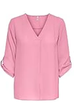 JDY Dames Lange Casual Hemd Blouse 3/4 Mouw Tuniek Longshirt Ruim Bovenkleding Los Licht DIVYA, Colour: , Size:34