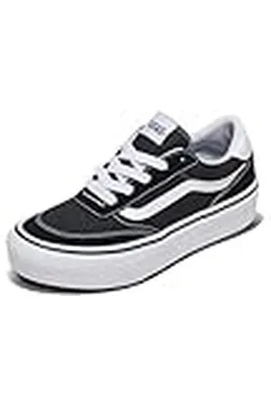 Vans Dames Brooklyn LS Platform Sneaker, Suede/Canvas Zwart/Wit, 5 UK, , 38 EU