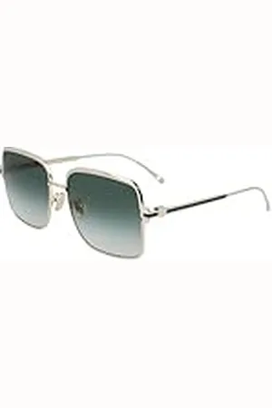 Salvatore Ferragamo Unisex SF317S Sunglasses, Gold/Green Gradient, 57, , 57