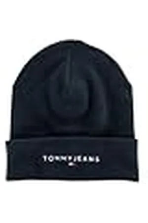 Tommy Hilfiger TJM Linear Logo Beanie AM0AM12896 Beanie, Blauw (Dark Night Navy), ONE Size, , Eén Maat