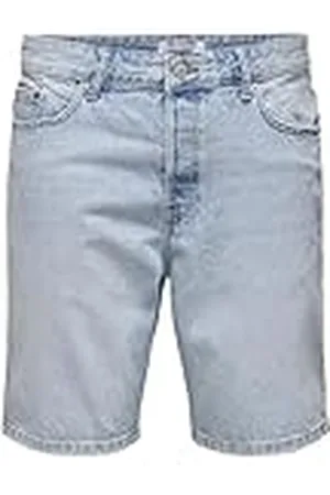 Only & Sons Heren Bermuda Jeansshorts gebleekt 5-Pocket-Design, Colour: , Size:XL