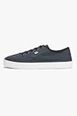 Tommy Hilfiger Gewassen Canvas Vulc Sneaker FW0FW08894 Low Top, Blauw (Space Blue), 6.5, , 40 EU