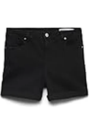 VERO MODA Dames Shorts Denim met omgeslagen zoom en zakken, Colour:Black, Size:M