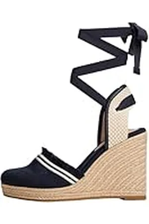 Tommy Hilfiger Dames Fringe Canvas Hoge Wedge Fw0fw08878 Espadrilles, , 41 EU