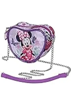 Disney Minnie Mouse Botertegel Mini Hart Schoudertas, Paars, , mini hart schoudertas butterfly
