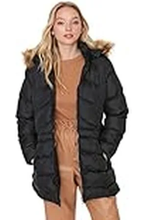 Trendyol Dames Regular fit Puffer Hood geweven jas bovenkleding, , XL, , XL