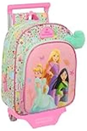Safta Princesas Disney Bloom Kinderrugzak met trolley 705, ideaal voor kinderen van verschillende leeftijden, comfortabel en veelzijdig, kwaliteit en duurzaamheid, 26 x 11 x 34 cm