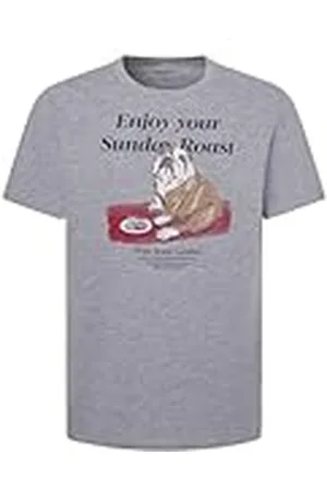 Pepe Jeans Heren Axel Tee, T-shirt, grijs, S, , S