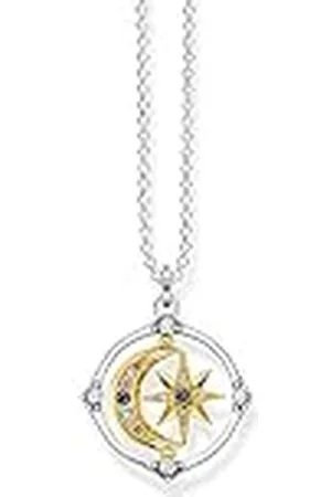 Thomas Sabo Dameshalsketting met hanger, ster en maan, goud 70 cm