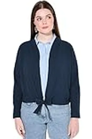 Ulla Popken Dames grote maten grote maten plus size bat bolero met linnen, , 54-56