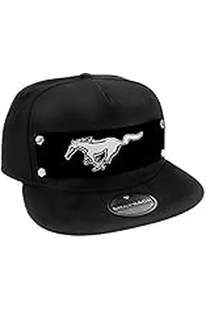 Buckle Unisex Snapback Hoed-Mustang Pony Logo Wit/Zwart, Meerkleurig, One size