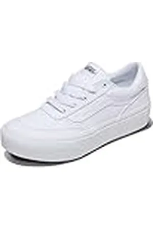Vans Dames Brooklyn LS Platform Sneaker, Canvas Wit/Wit, 4.5 UK, , 37 EU