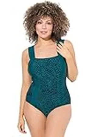Ulla Popken Dames grote maten grote maten plus size badpak Ines, brede bandjes, Leo, , 50