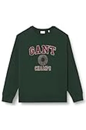 GANT Heren Graphic C-Neck Sweatshirt, Tartan Green, XXL, , XXL