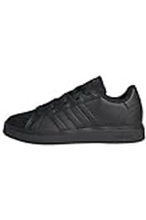 adidas Grand Court Lifestyle-tennisschoenen voor jongens en kinderen, uniseks, Zwarte Zwarte Gresix, 13.5 UK Child