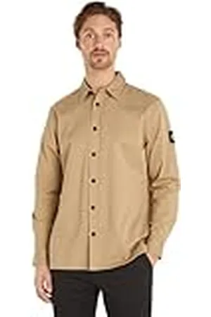 Calvin Klein Jeans Heren Monologo Badge Shirt Casual, , XXS
