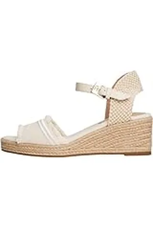 Tommy Hilfiger Dames Franje Canvas Medium Wedge Fw0fw08879 Espadrilles, , 41 EU