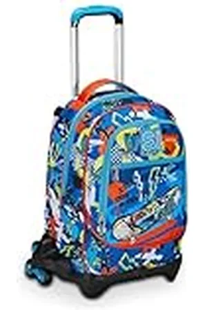 7 for all Mankind SJ Gang schooltrolley Jack 3 wielen, , TrickyLED, 3-in-1, drievoudig gebruik, rugzak met afneembare wagen, drinkflessenhouder en crossover systeem, rugzak voor basisschool, kinderrugzak,