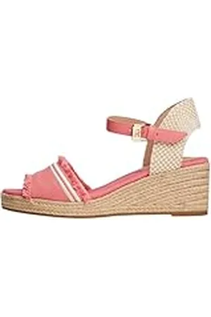 Tommy Hilfiger Dames Franje Canvas Medium Wedge Fw0fw08879 Espadrilles, , 41 EU