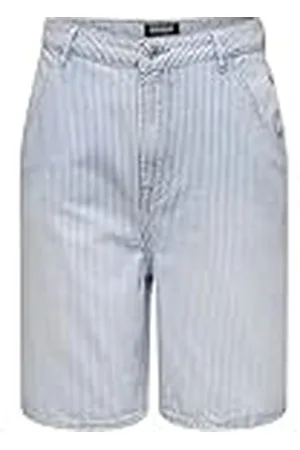 ONLY Dames Onlgia Mw Striped Loose DNM Shorts, , M