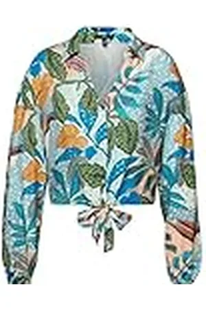 Mavi Dames shirt met lange mouwen, blouse, groen, kleurrijk, XXL, , XXL