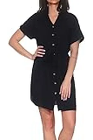 VERO MODA Vmbumpy Ss Short Shirt Dress WVN Ga Noos, , XS