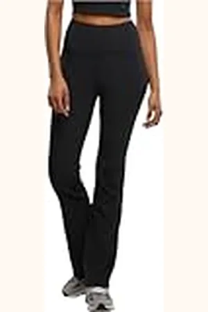 Urban classics Dames Flared Leggings Rib, geribbelde dameslegging met hoge taille en flared snit, maten XS - XL, , M