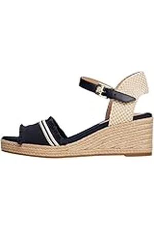 Tommy Hilfiger Dames Franje Canvas Medium Wedge Fw0fw08879 Espadrilles, , 38 EU