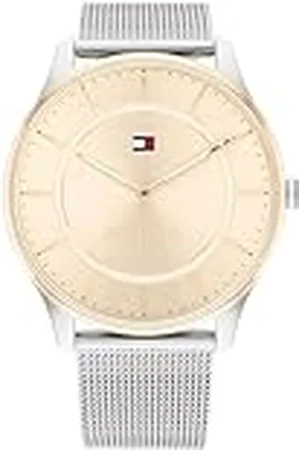 Tommy Hilfiger Analoog Quartz Horloge voor Vrouwen met Zilveren Roestvrij Staal Mesh Armband - 1782530, , armband