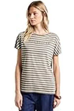 Street one Gestreept shirt met tekst, , 38