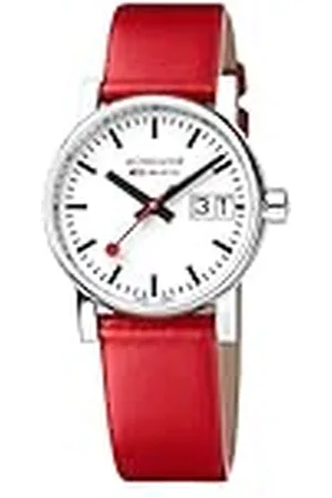 Mondaine Dames analoog Zwitsers kwartsuurwerk horloge met veganistisch druivenleer armband MSE.30210.LCV, , Riemen.