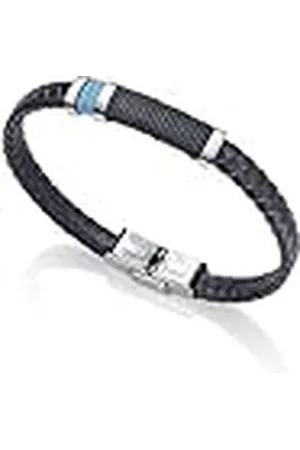 Viceroy Mode Herenarmband staal gevlochten leer, leer metaal, leer metaal, Eén maat, Leer en metaal