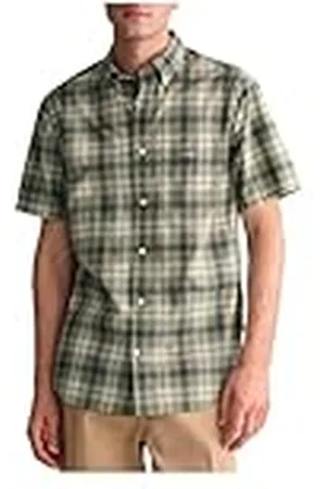 GANT Heren Reg Poplin Check Ss Shirt Shirt met Button-down-kraag, , XL