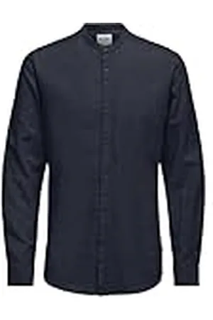 Only & Sons Onscaiden LS Solid Linen Mao Shirt NOOS, , M