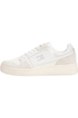 Tommy Hilfiger Dames TJW Retro Basket Sneaker EN0EN02818 Low Top, wit (Ecru/Stratus Grijs), 6 UK, , 39 EU