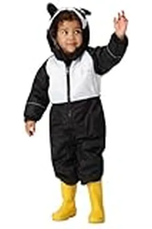 Regatta Mudplay III Waterdicht Puddle Suit Zwart/Wit Panda 18-24m, , 18-24 maanden