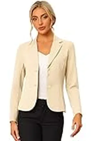 Allegra K Dames werk kantoor reverskraag stretch jas pak blazer, , XS