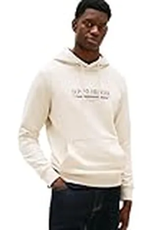 Tommy Hilfiger Heren BRAND LOVE HILFIGER HOODIE MW0MW40534 Pullover Hoodie, Beige (Krantenpapier), S, , S